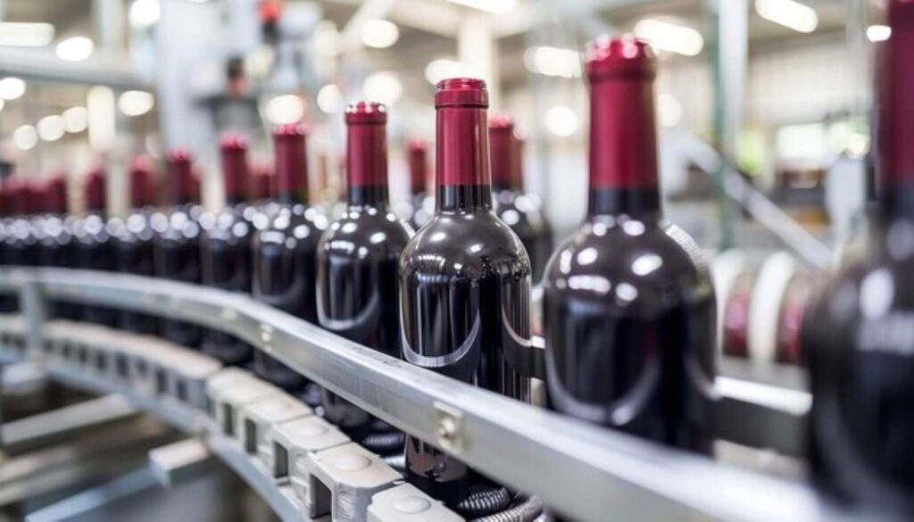 Línea de embotellado de vino que son altamente veloces y eficientes, optimizando el proceso de producción y garantizando la calidad del producto final